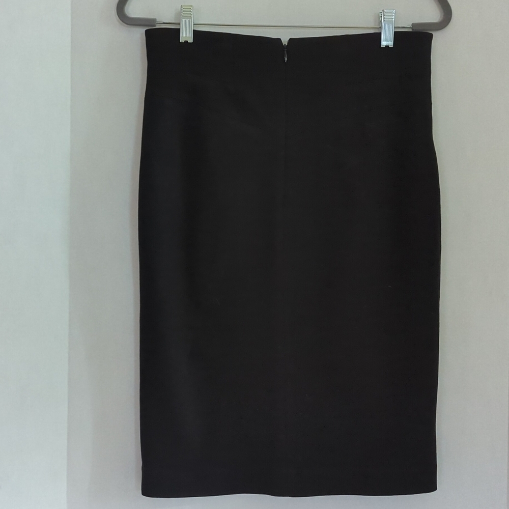 Ann Taylor Black Classic Stretch Knit Pencil Skirt Unlined Size 4 - Picture 2 of 7